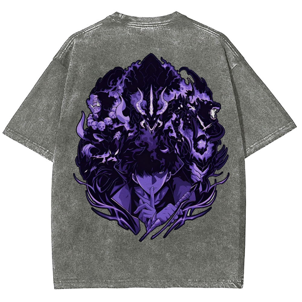 solo leveling Unisex Fit Washed T-Shirt 2501009735