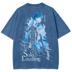 solo leveling Unisex Fit Washed T-Shirt 2501009737