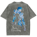 solo leveling Unisex Fit Washed T-Shirt 2501009737