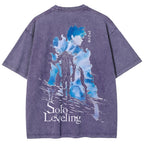 solo leveling Unisex Fit Washed T-Shirt 2501009737