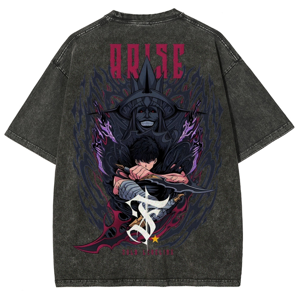 solo leveling Camiseta Unisex Lavada 2501009744