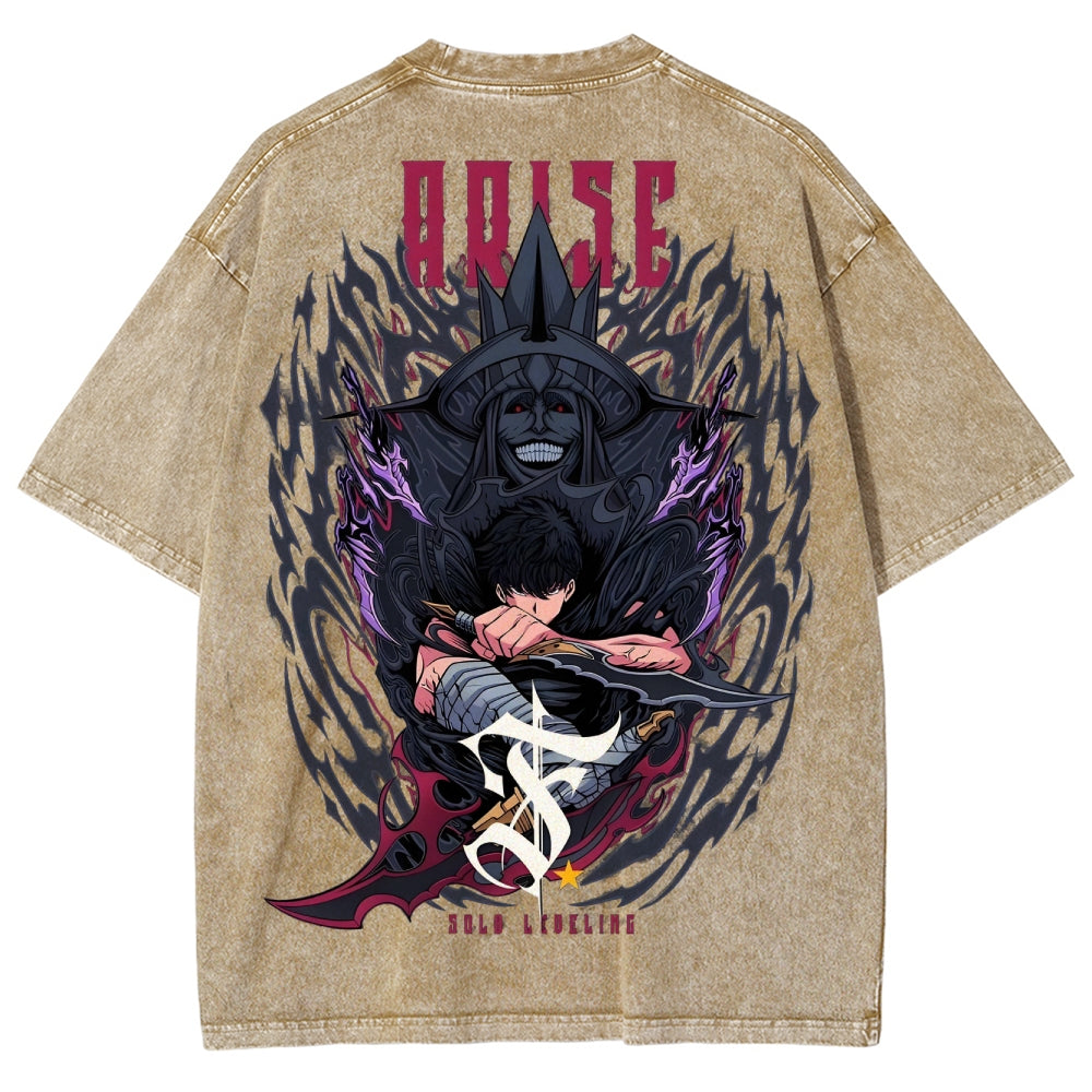 solo leveling Camiseta Unisex Lavada 2501009744