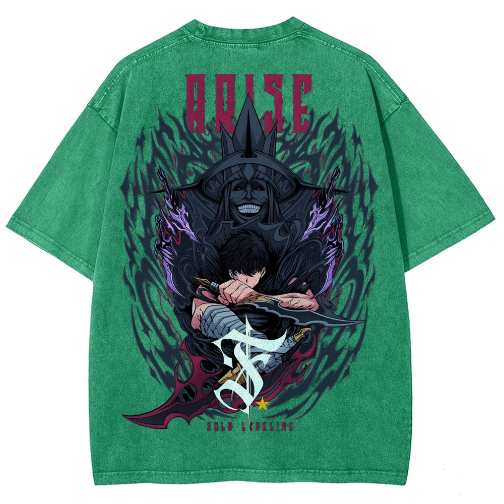 solo leveling Camiseta Unisex Lavada 2501009744