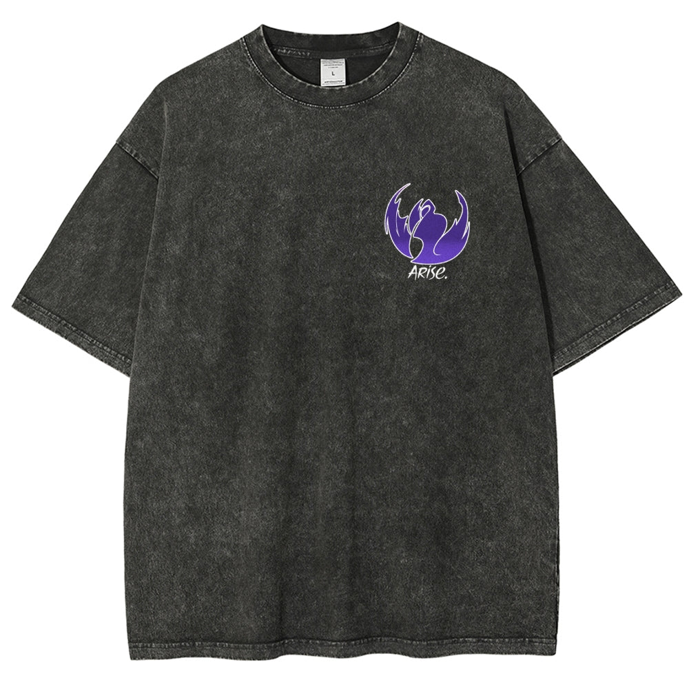T-shirt unisexe délavé Solo-Leveling Guilde Ahjin