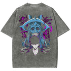 T-shirt unisexe délavé Solo-Leveling Guilde Ahjin