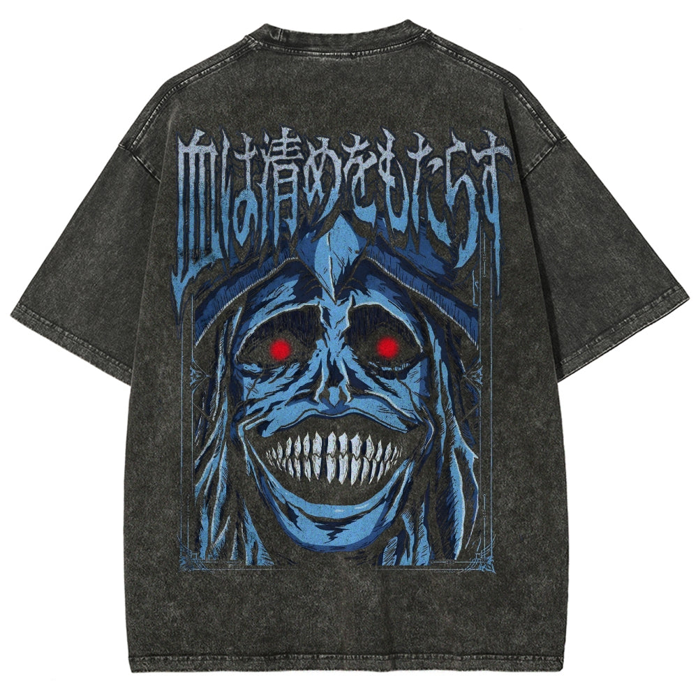 Camiseta lavada unisex de corte holgado Solo Leveling 2502004256