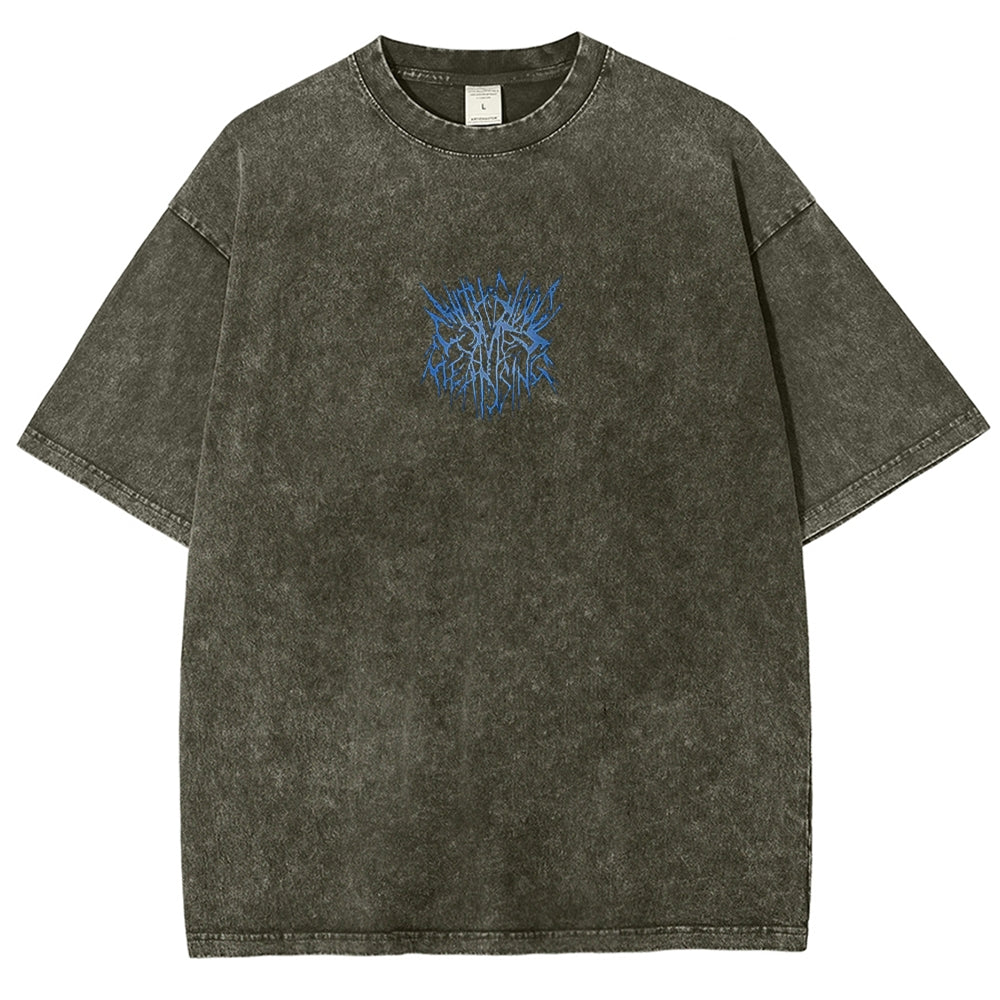 Camiseta lavada unisex de corte holgado Solo Leveling 2502004256