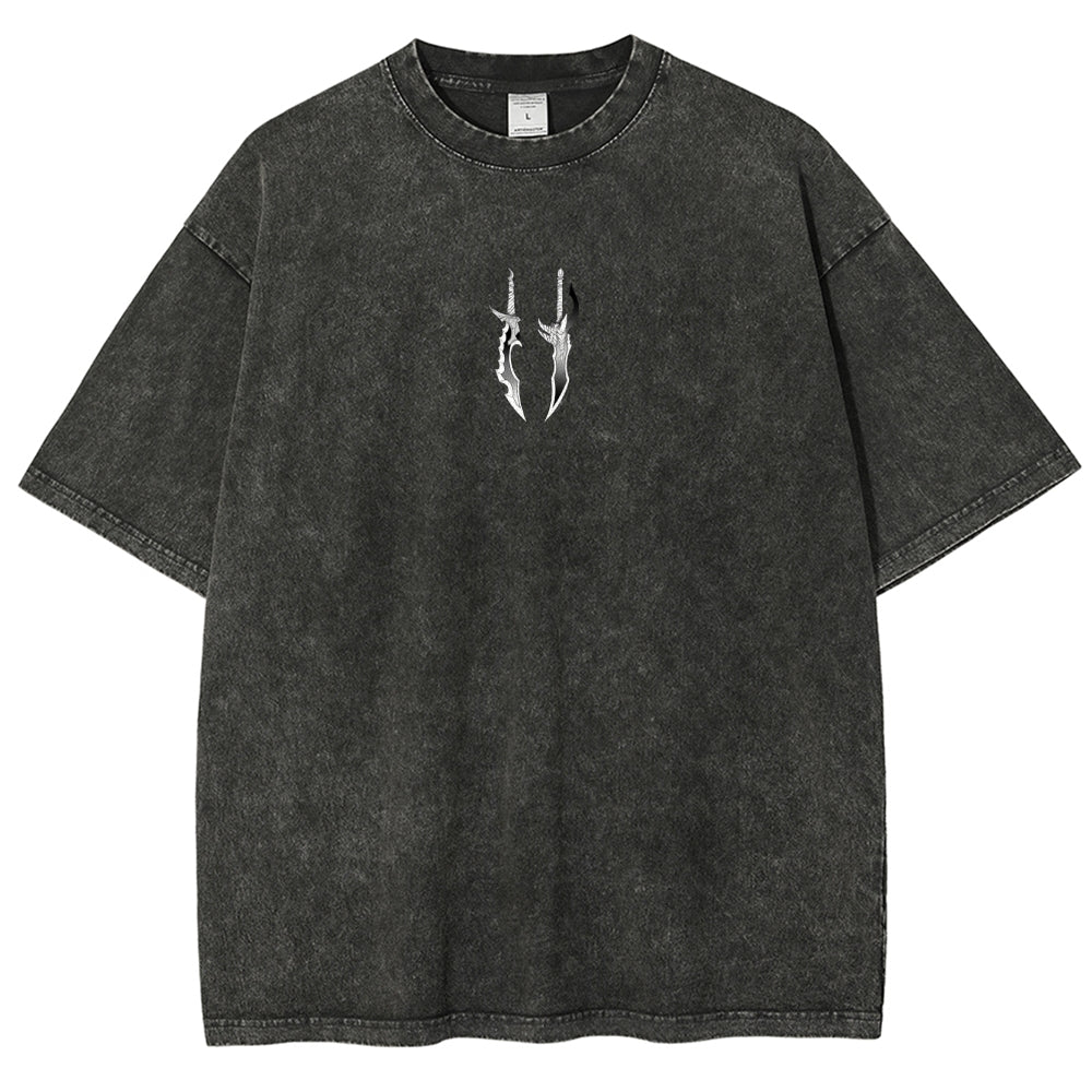 Camiseta lavada unisex de solo leveling 2502004261