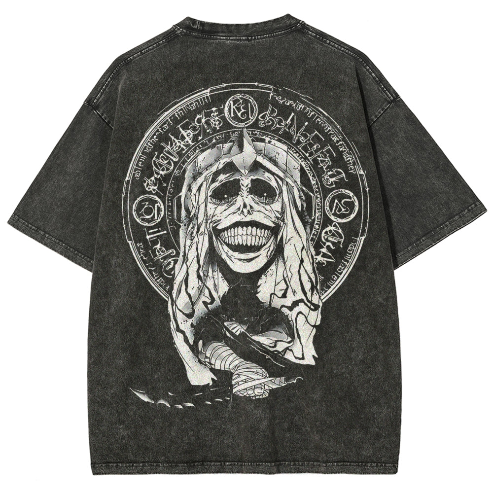 Camiseta lavada unisex de solo leveling 2502004261