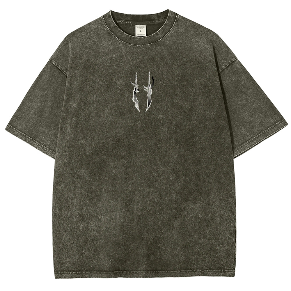 Camiseta lavada unisex de solo leveling 2502004261