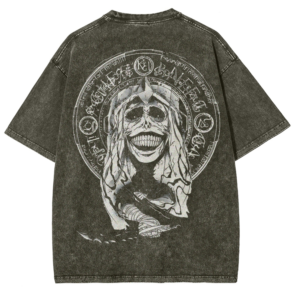 Camiseta lavada unisex de solo leveling 2502004261