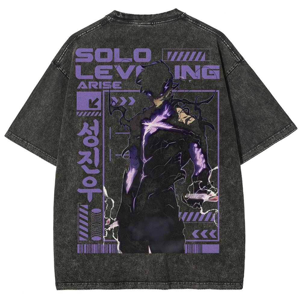 solo leveling Unisex Fit Washed T-Shirt 2502007460
