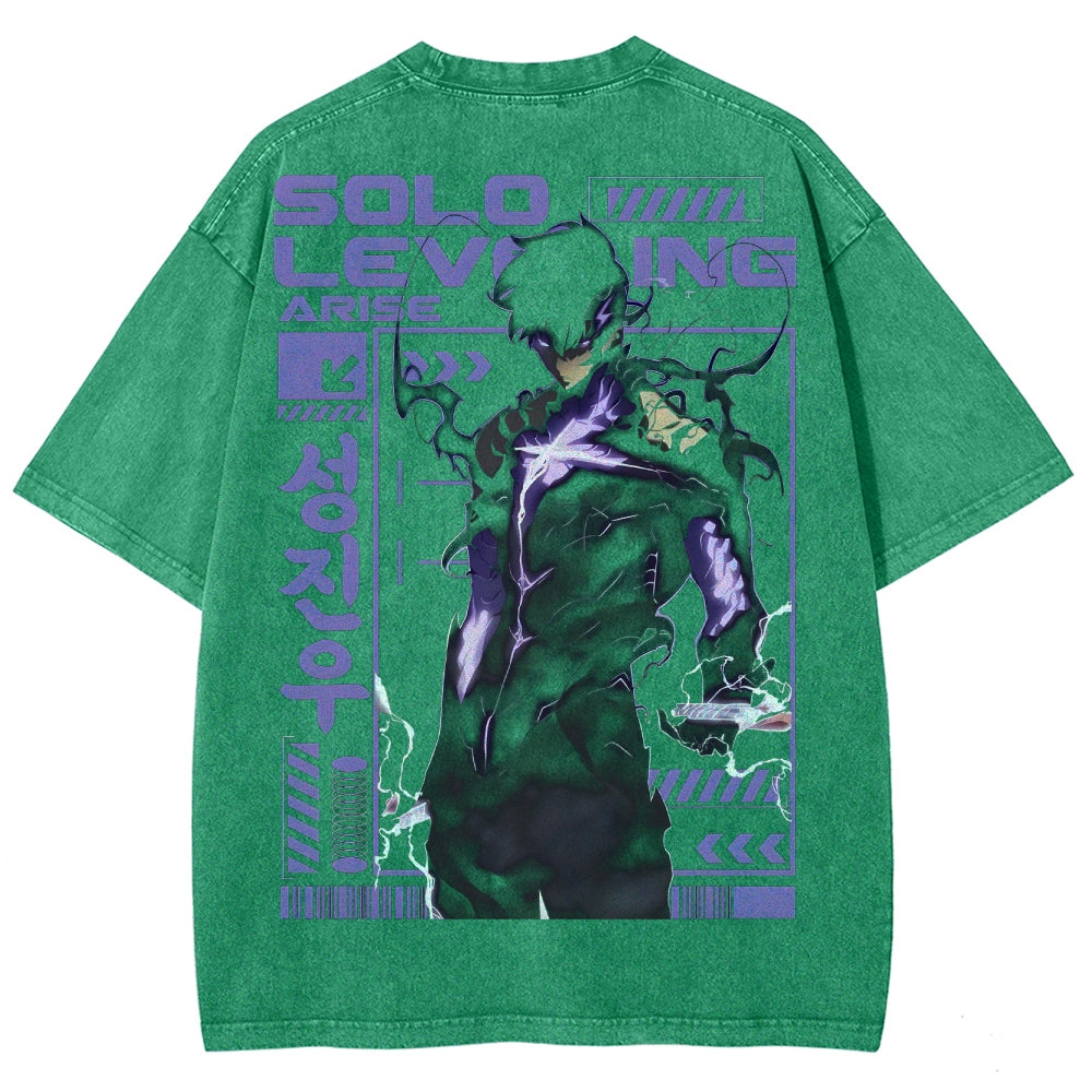 solo leveling Unisex Fit Washed T-Shirt 2502007460