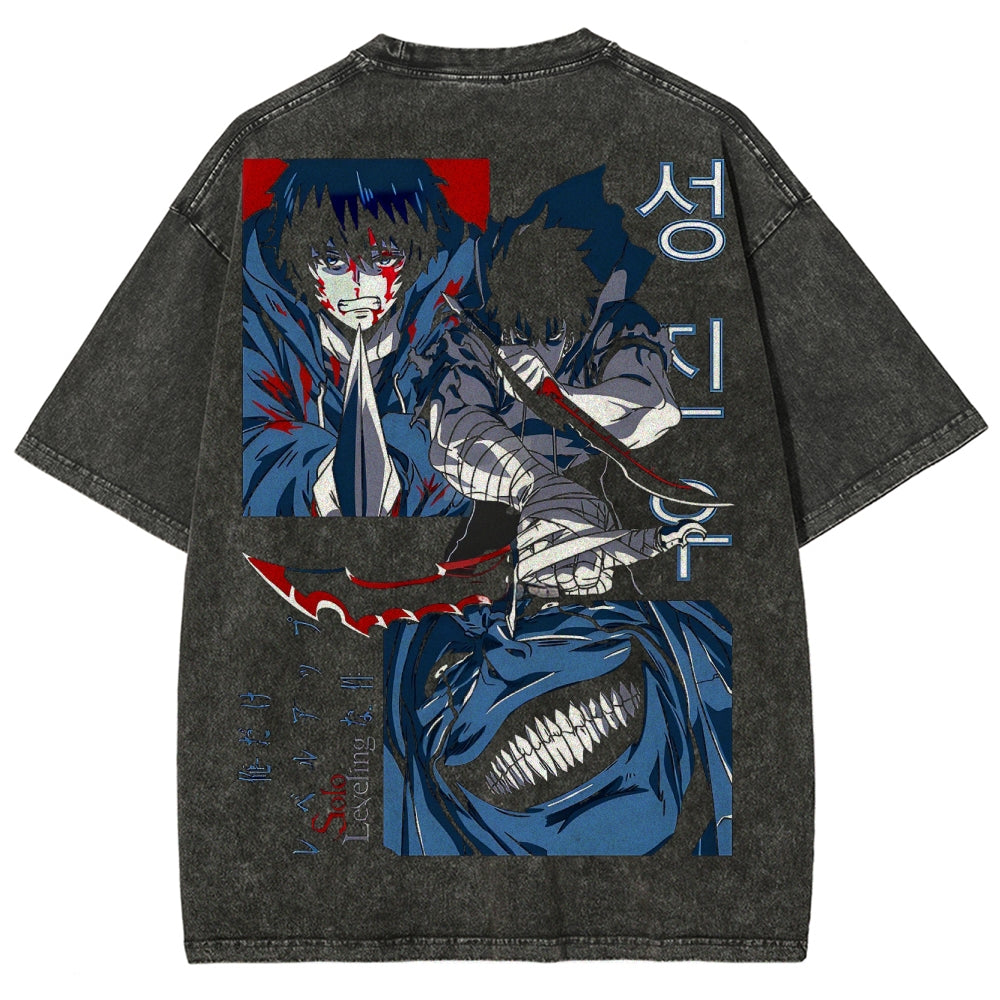 solo leveling Camiseta Unisex Lavada 2502007472