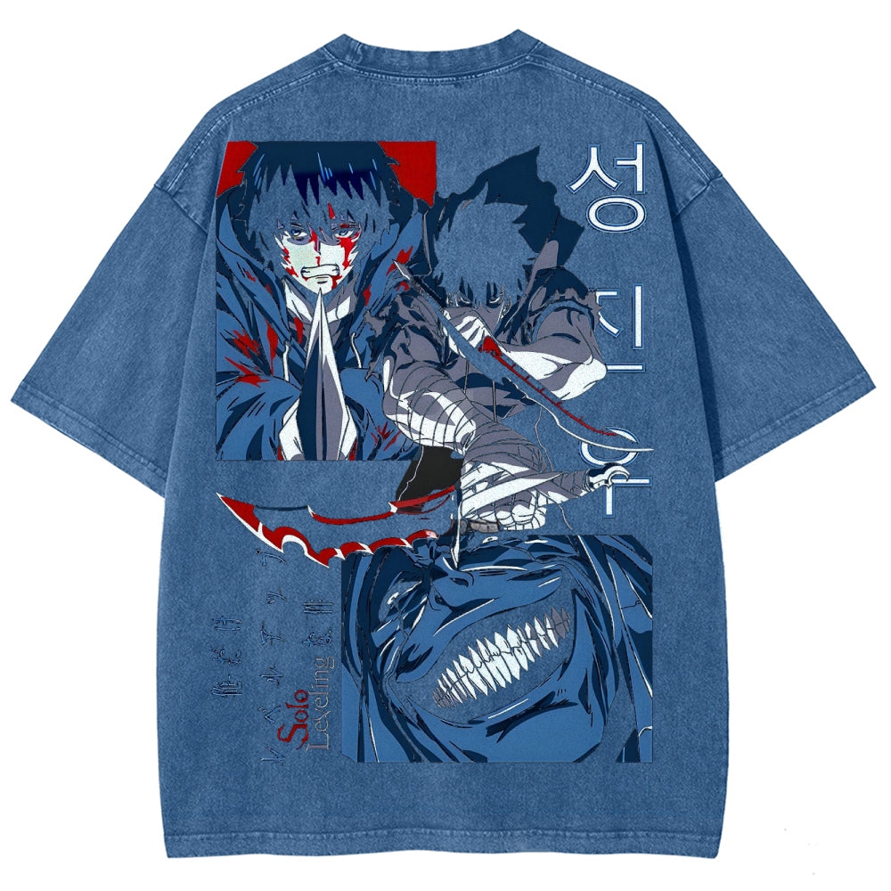 solo leveling Camiseta Unisex Lavada 2502007472
