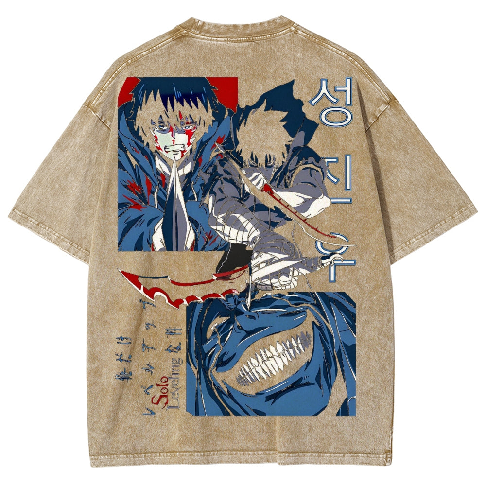 solo leveling Camiseta Unisex Lavada 2502007472