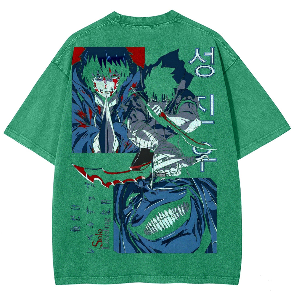 solo leveling Camiseta Unisex Lavada 2502007472