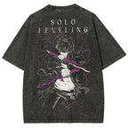 solo leveling Camiseta Lavada de Ajuste Unisex 2502007475