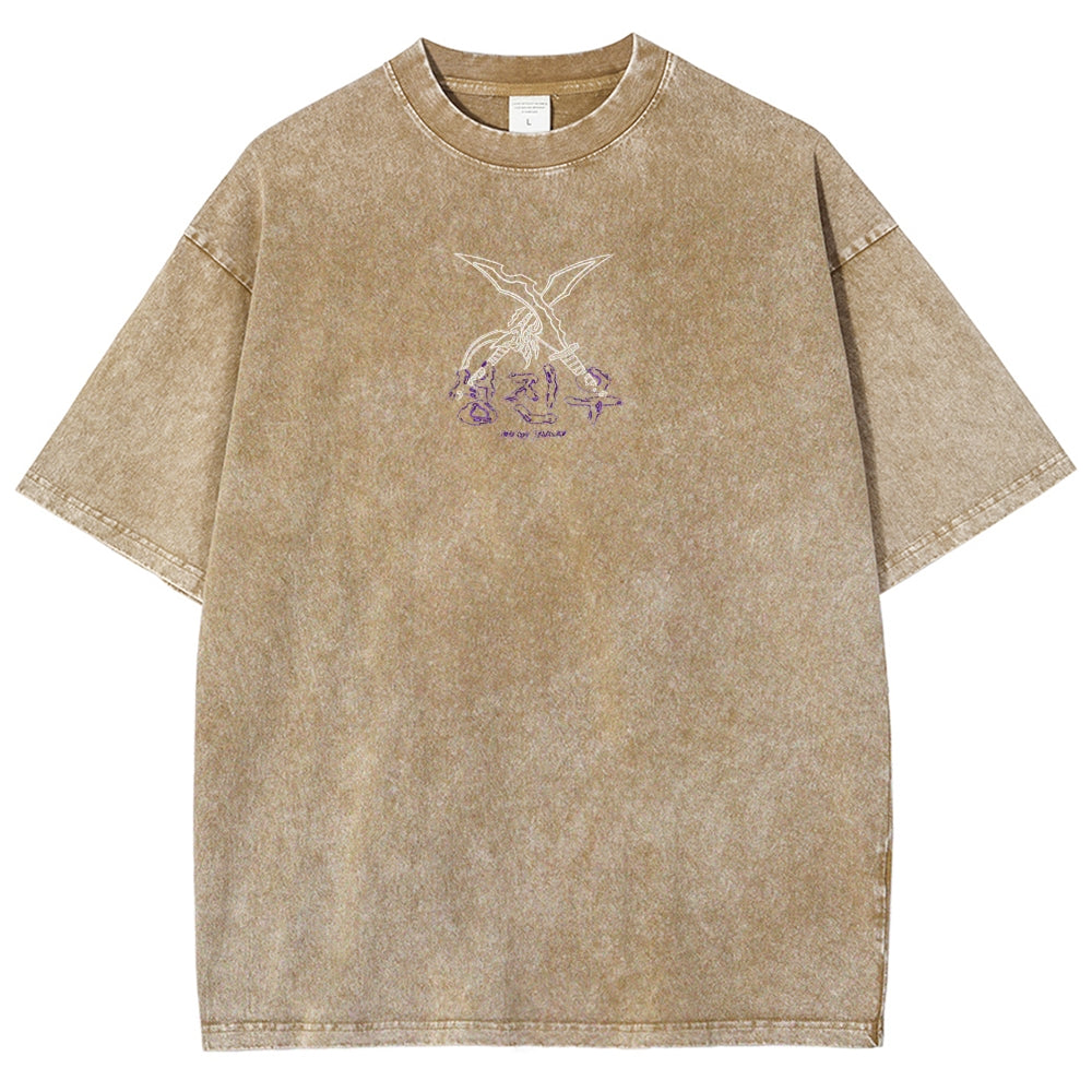 solo leveling Camiseta Lavada de Ajuste Unisex 2502007475