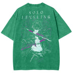 solo leveling Camiseta Lavada de Ajuste Unisex 2502007475