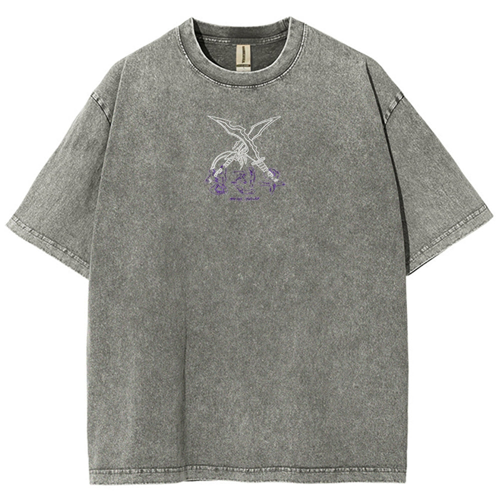 solo leveling Camiseta Lavada de Ajuste Unisex 2502007475