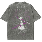 solo leveling Camiseta Lavada de Ajuste Unisex 2502007475