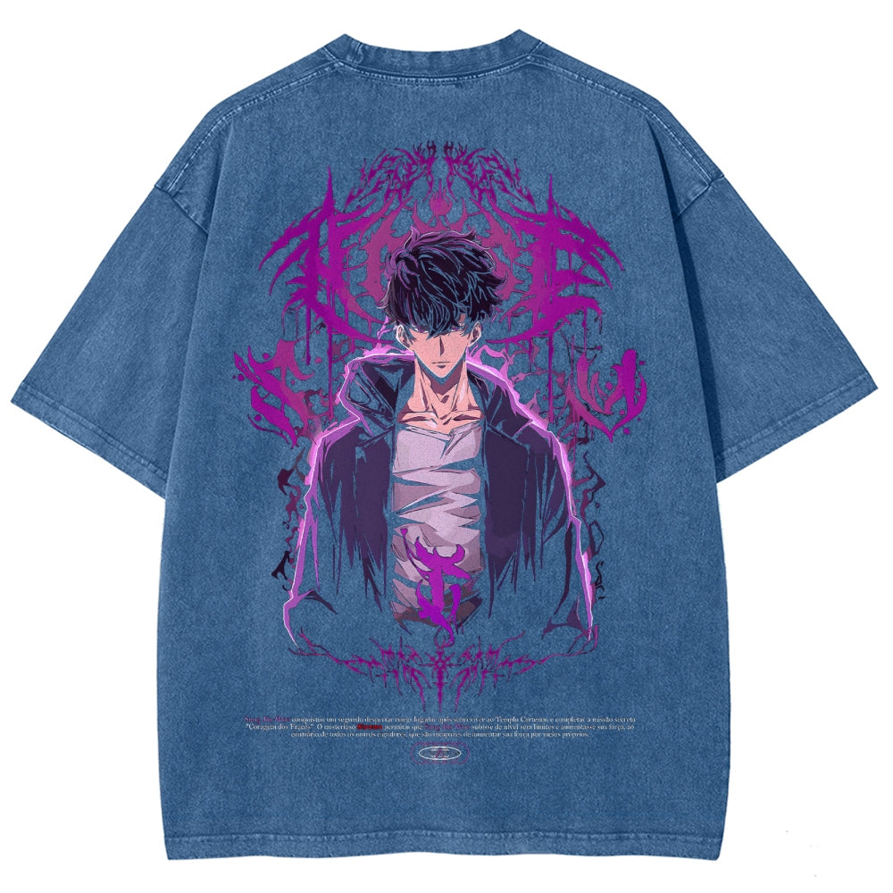 solo leveling Camiseta Unisex Lavada 2502007503