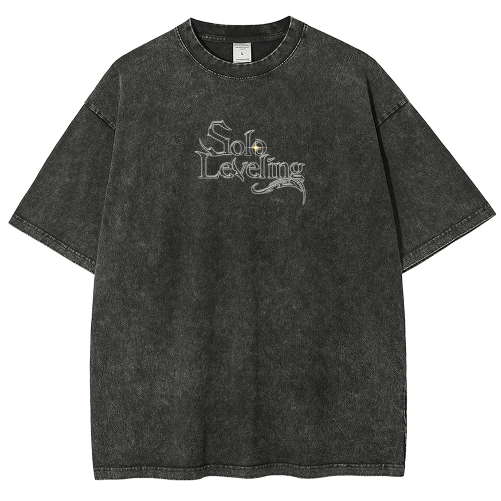 Camiseta Lavada Unisex Solo Leveling 2502007607