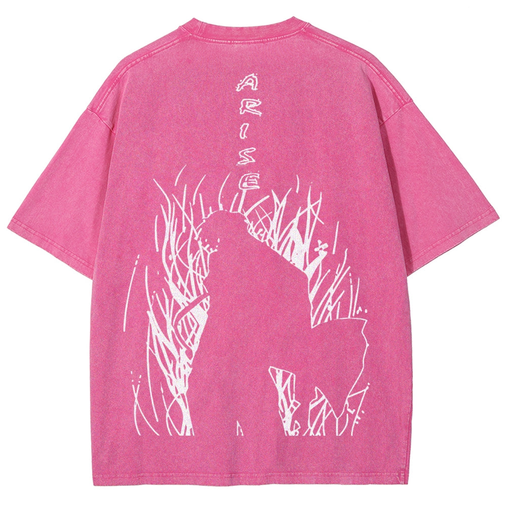 Camiseta Lavada Unisex Solo Leveling 2502007607