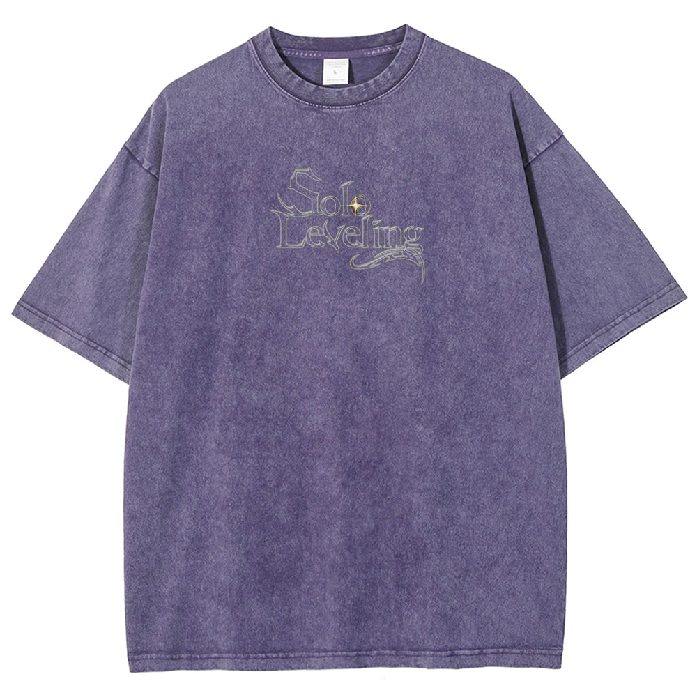 Camiseta Lavada Unisex Solo Leveling 2502007607