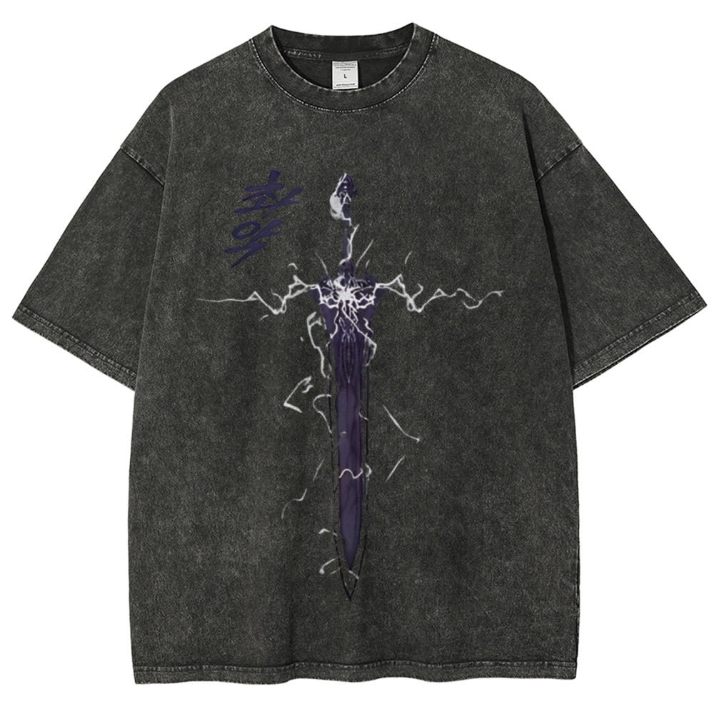 Solo Leveling Unisex Fit Washed T-Shirt 2503002292