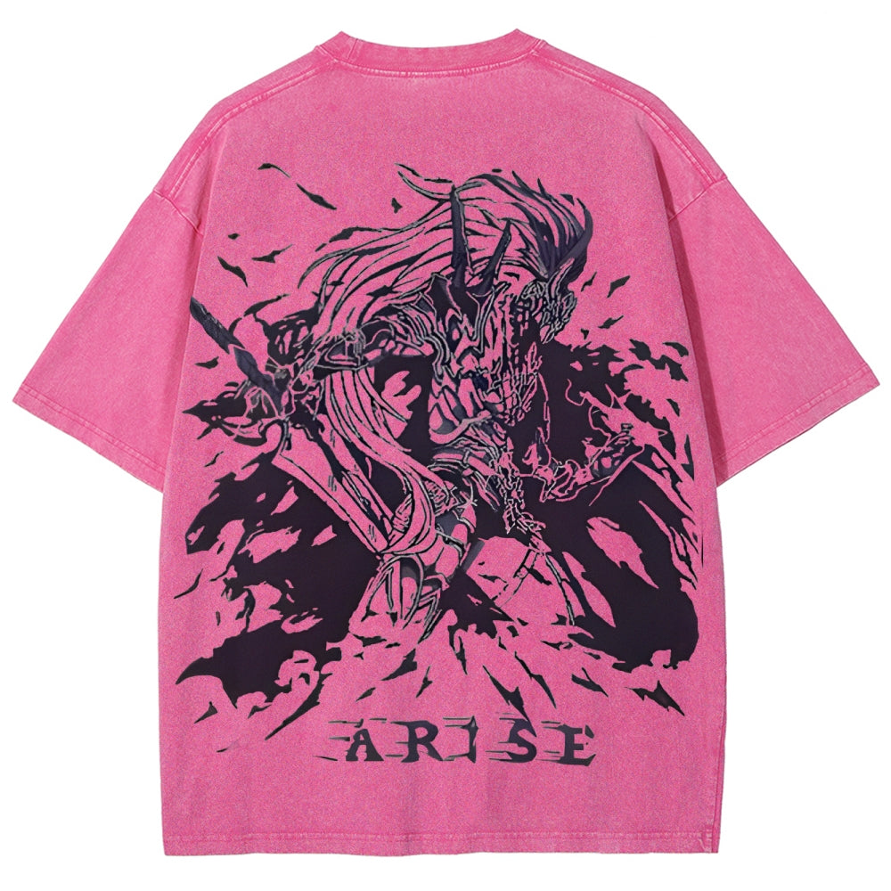 Solo Leveling Unisex Fit Washed T-Shirt 2503002292