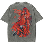 T-shirt délavé coupe unisexe Solo-leveling 2503010123