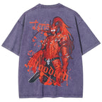 T-shirt délavé coupe unisexe Solo-leveling 2503010123