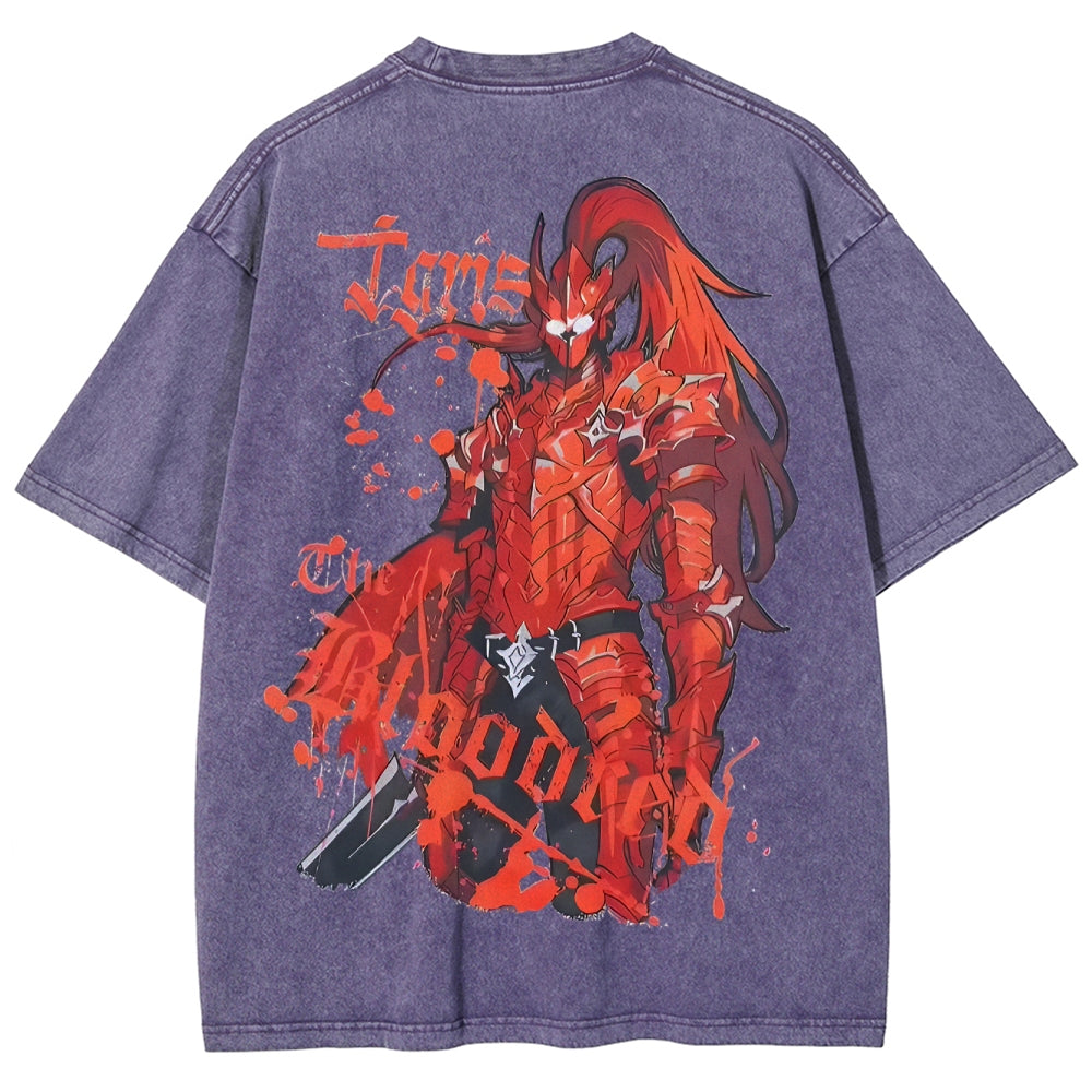 T-shirt délavé coupe unisexe Solo-leveling 2503010123