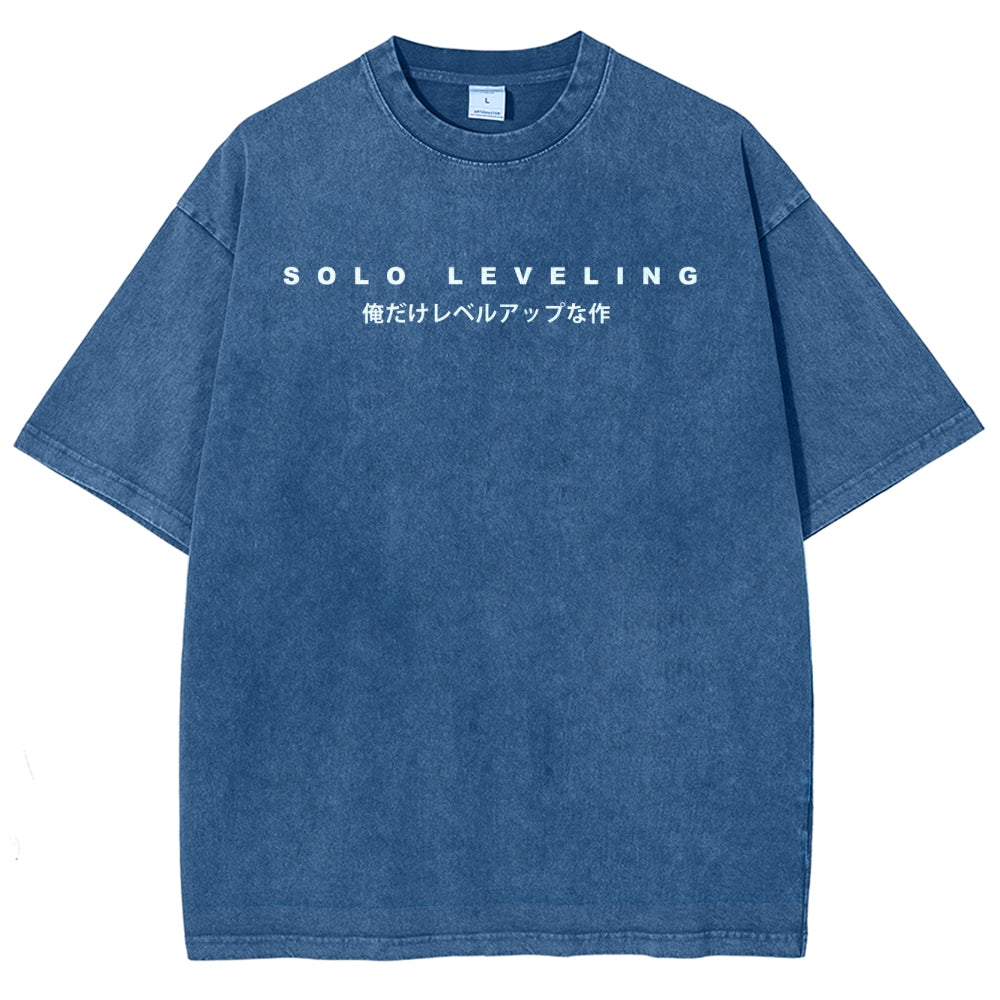 Camiseta lavada unisex Solo Leveling 2503010752