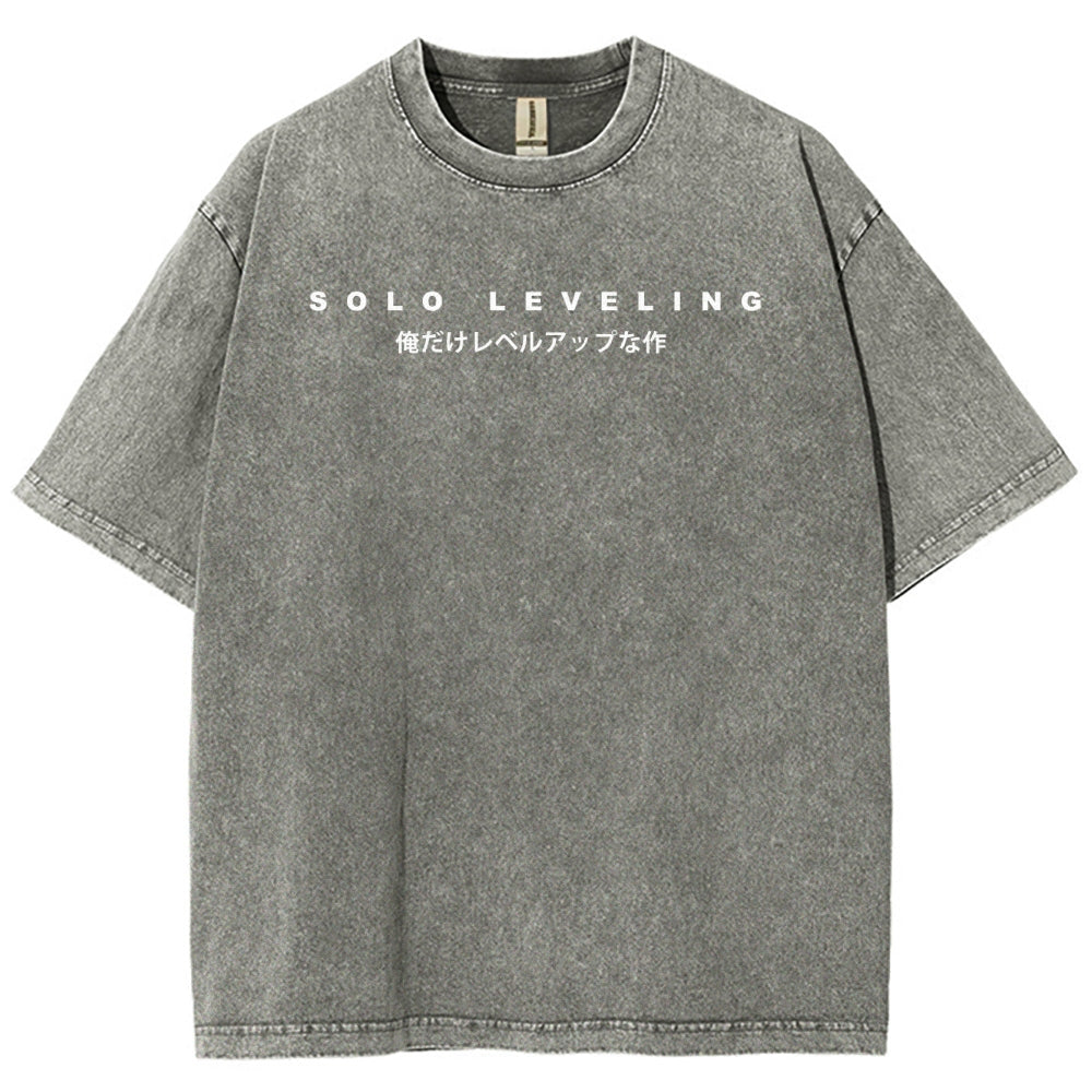 Camiseta lavada unisex Solo Leveling 2503010752
