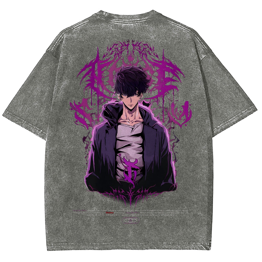 Solo-Leveling Unisex Fit Washed T-Shirt 2503012789