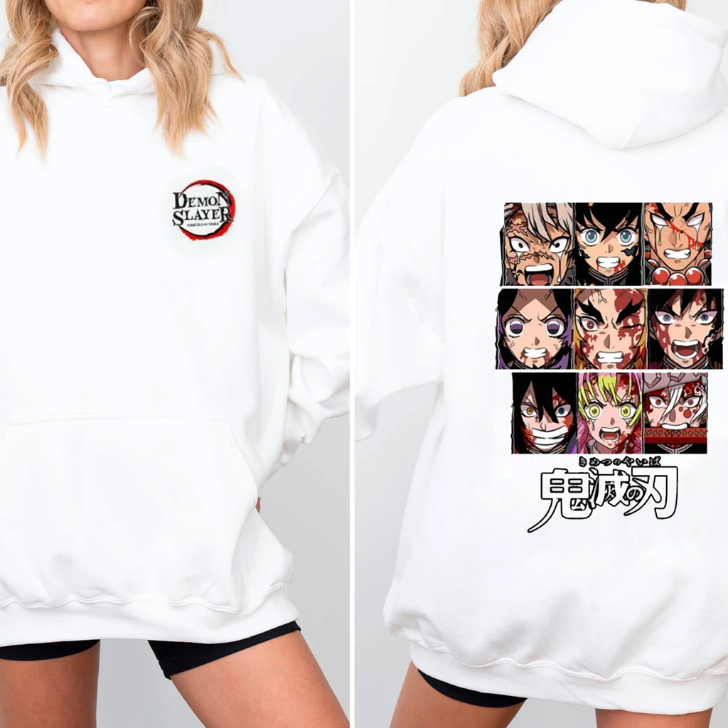 Camiseta de anime unisex Demon Slayer Hashira - Sudadera - Sudadera con capucha