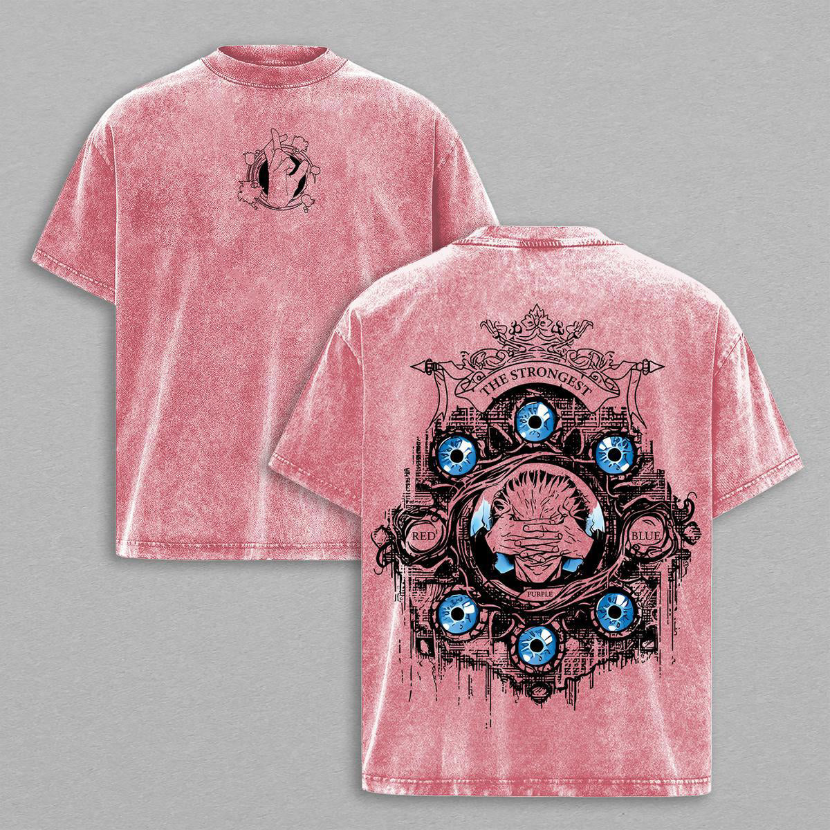 Camiseta Gojo Satoru Six Eyes Washed ¨C Jujutsu Kaisen Vintage Oversized de Algodón Pesado