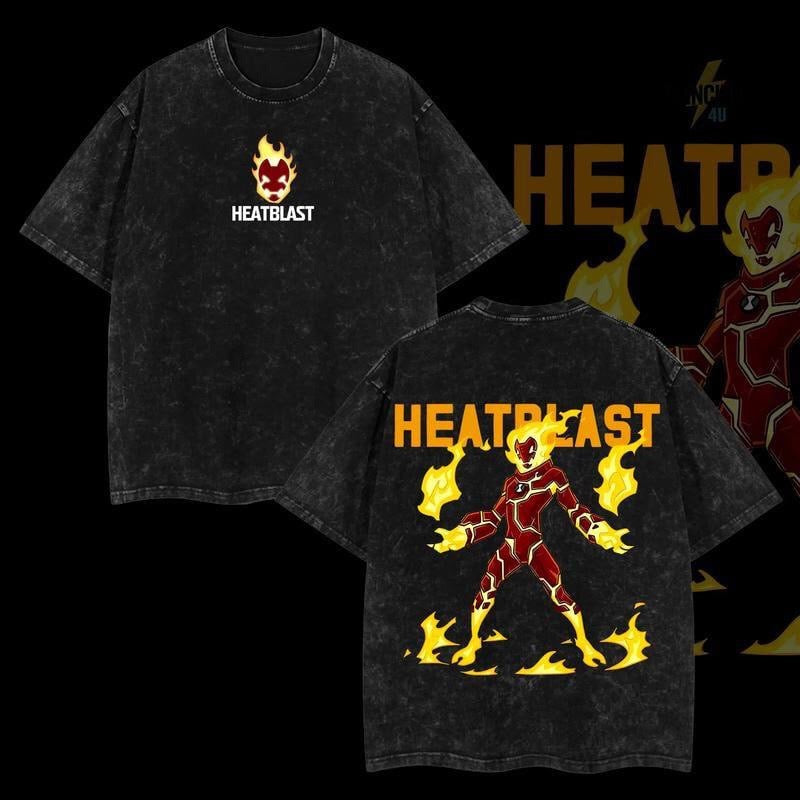Camiseta Lavada de Heatblast