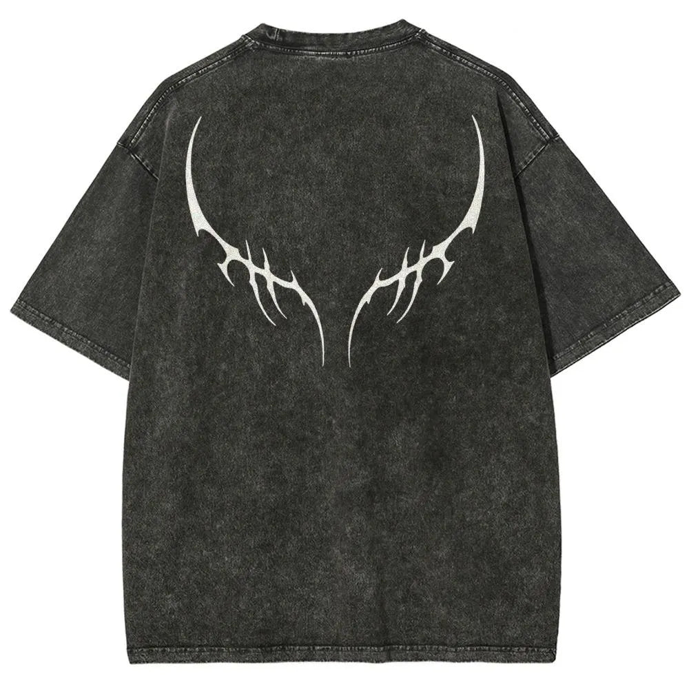 T-shirt unisexe délavé vintage Black Clover