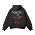 Sweat à capuche streetwear noir Flame Hashira