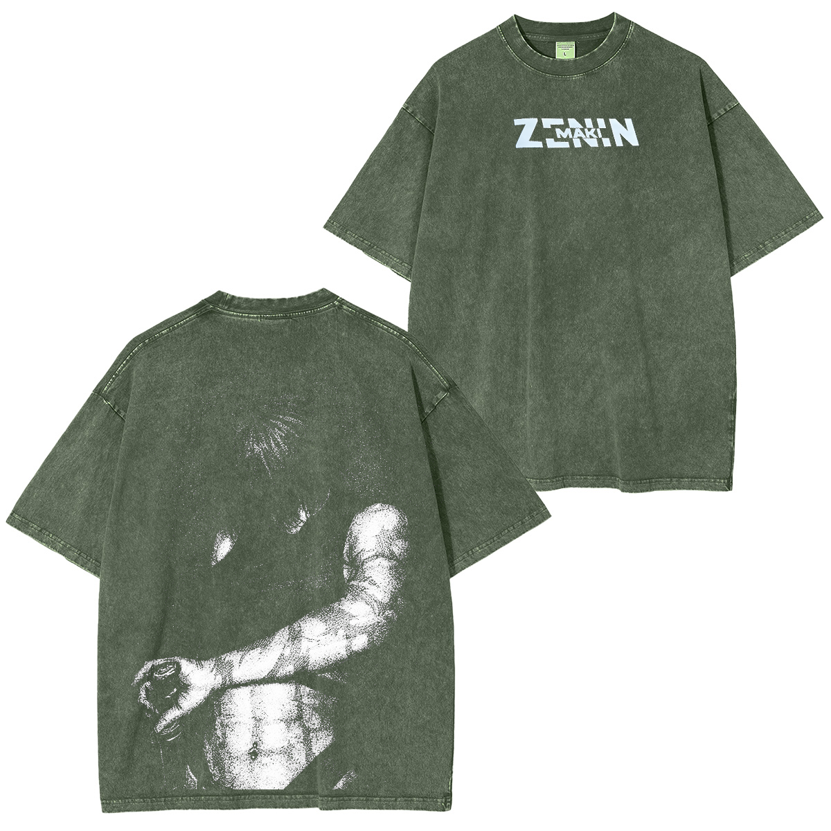 Camiseta/Sudadera/Sudadera con Capucha Estampado Maki Zenin Jujutsu Kaisen Anime Efecto Desgastado