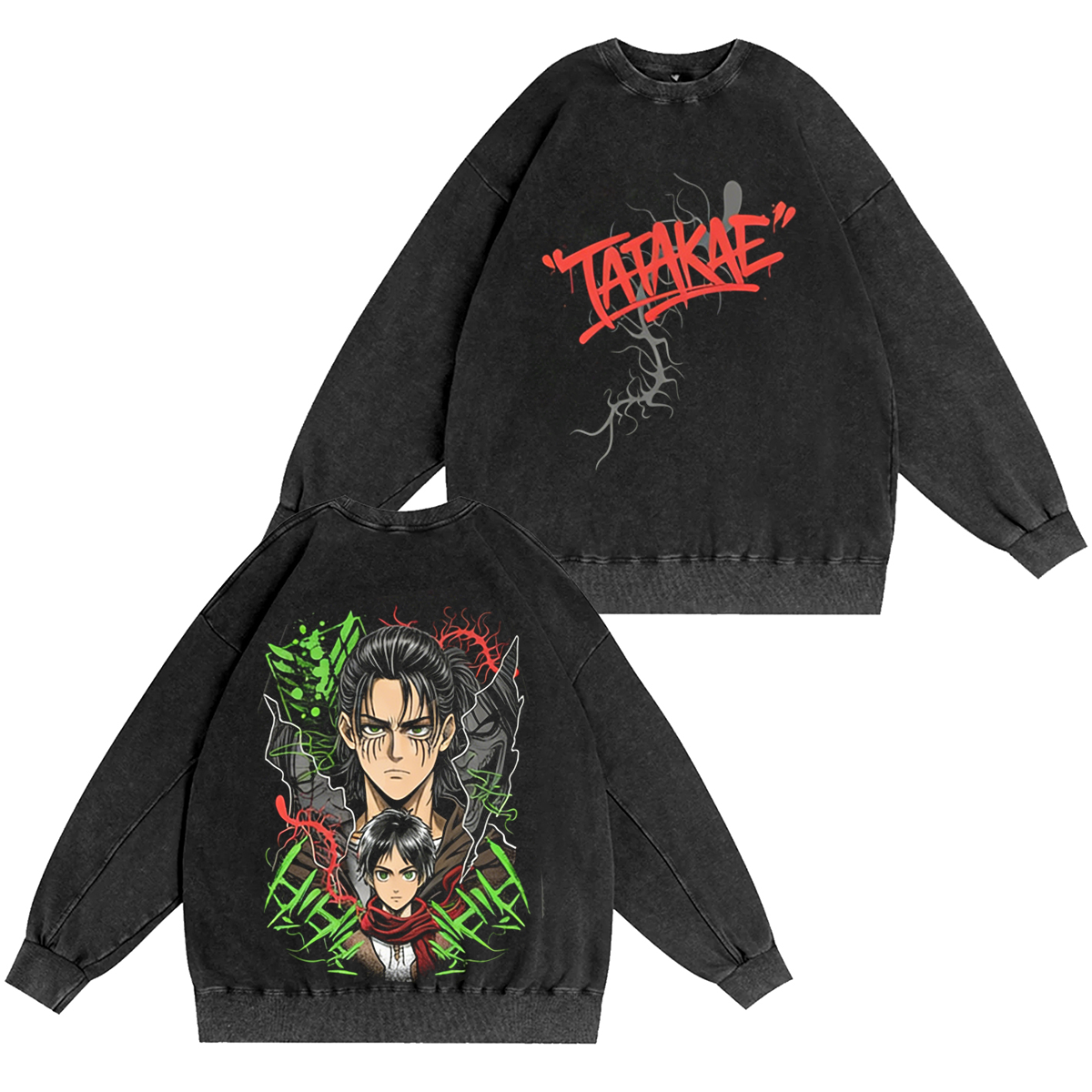 Attack On Titan Scout Anime Washed T-shirt/Crewneck/Hoodie
