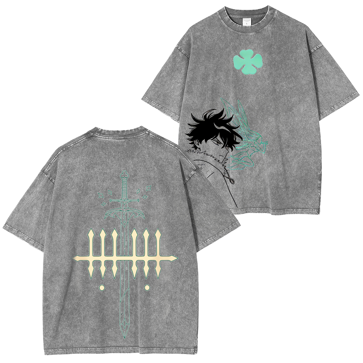 Black Clover Yuno Grinberryall Unisex Washed T-shirt/Crewneck