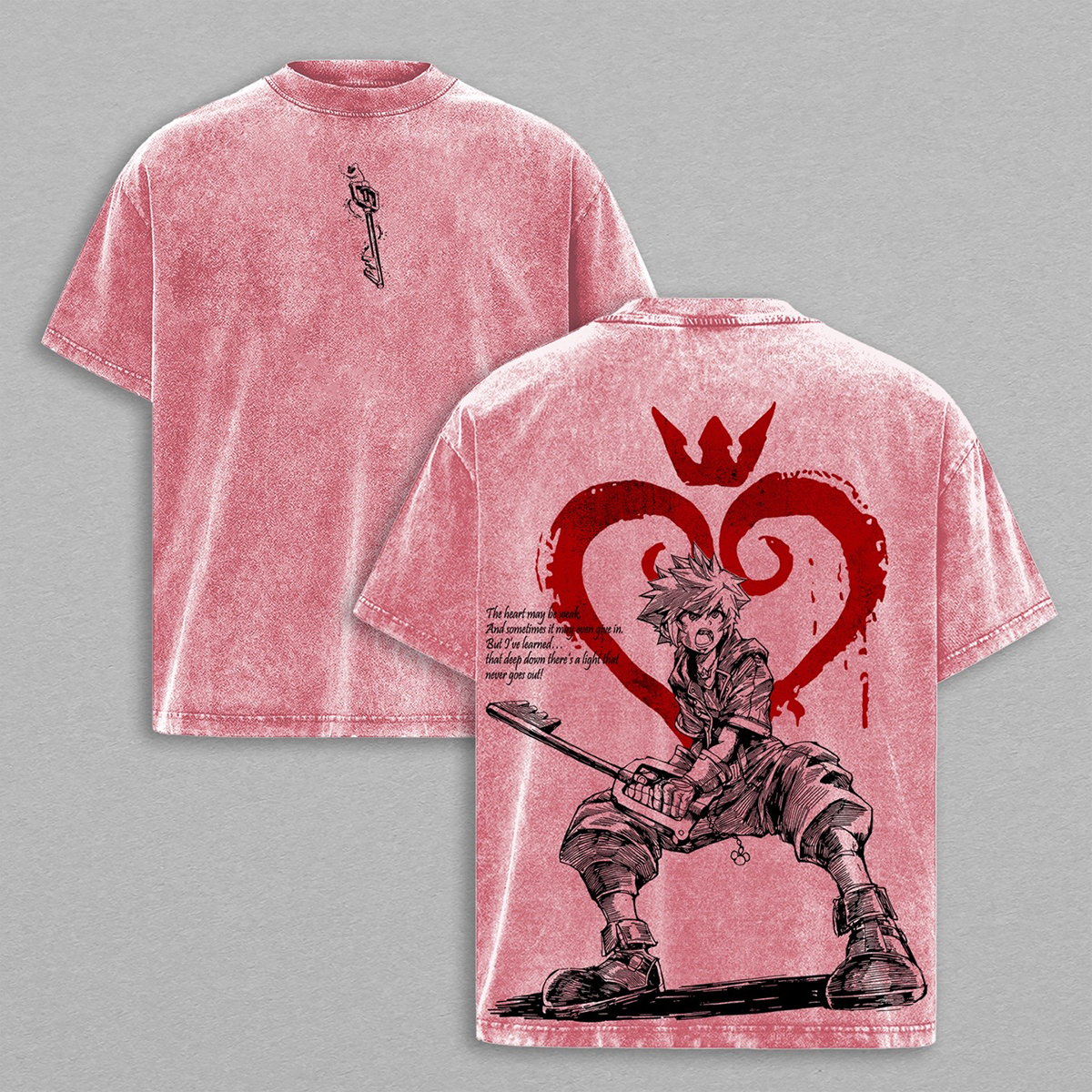 Camiseta desgastada de Kingdom Hearts