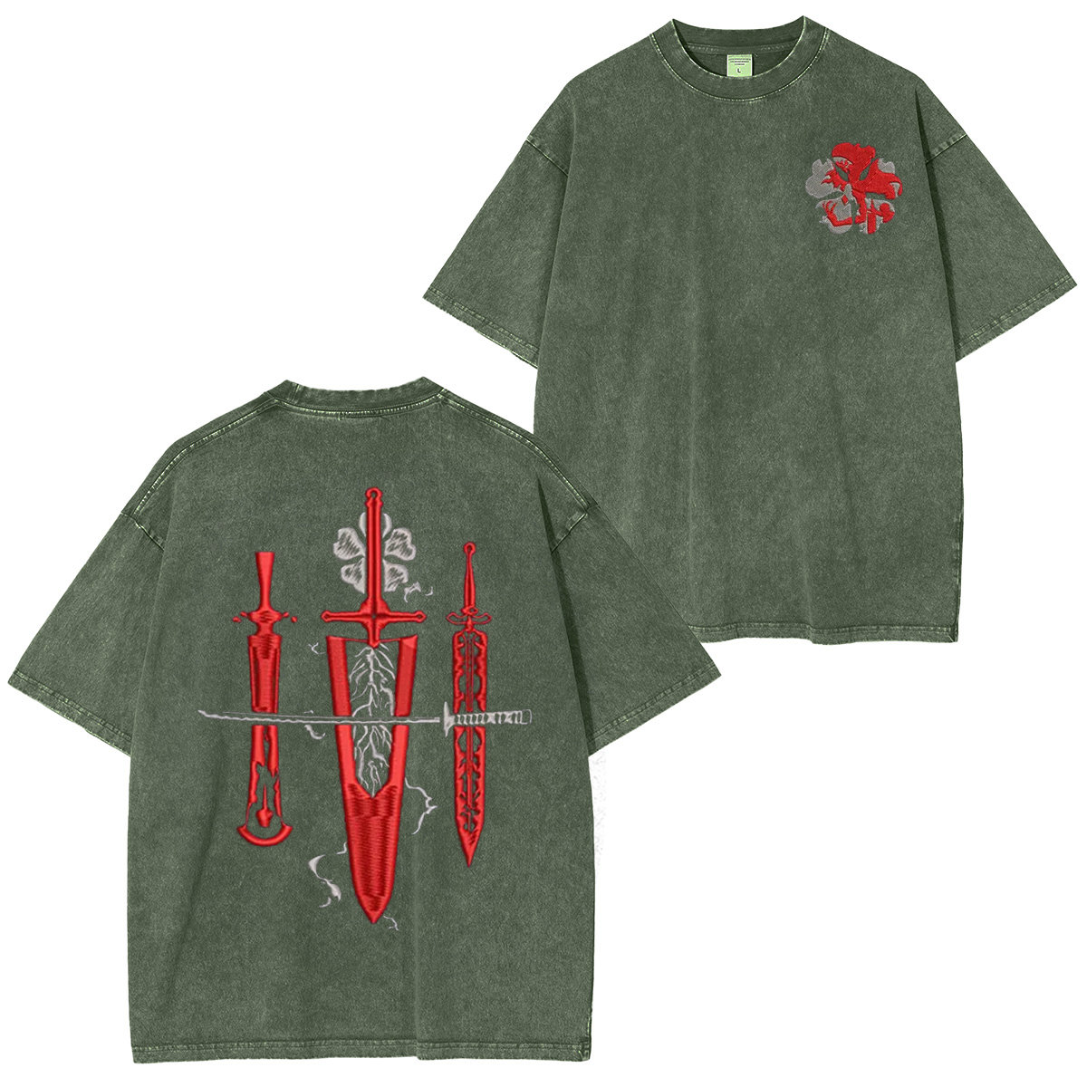 T-shirt délavé anime Black Clover