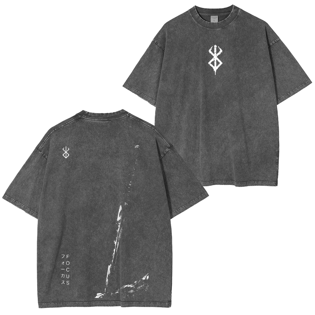 Camiseta desgastada del anime Berserk