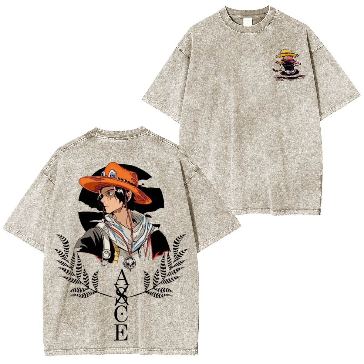Fire Fist Ace  One Piece washed T-shirt/Crewneck/Hoodie